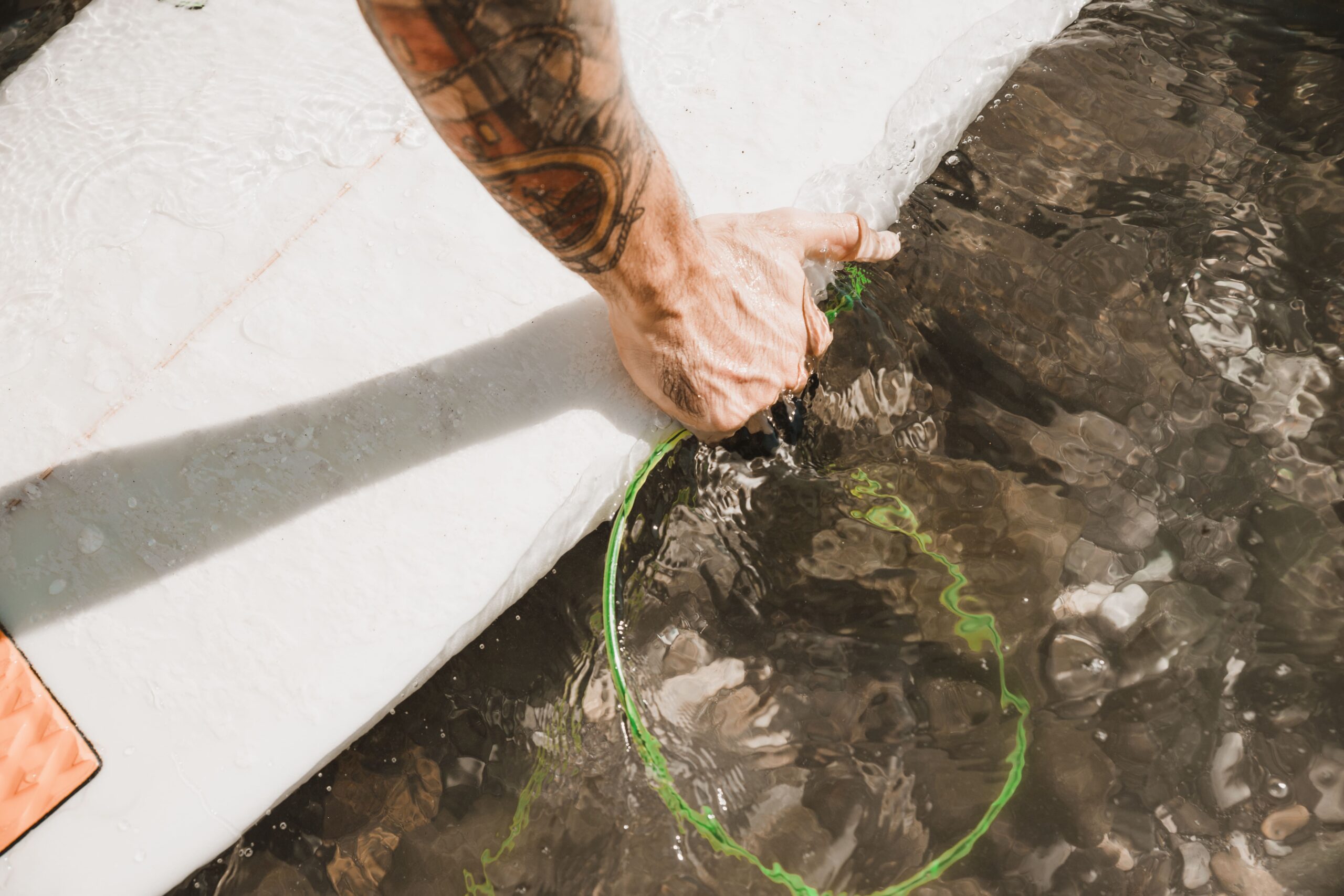 crop-hand-putting-surfboard-water (1)